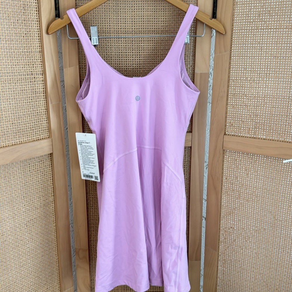 NWT LULULEMON ALIGN DRESS SIZE 6 BUILT IN LINER SHORT 4” VITP VITA PINK SMALL - Picture 6 of 7
